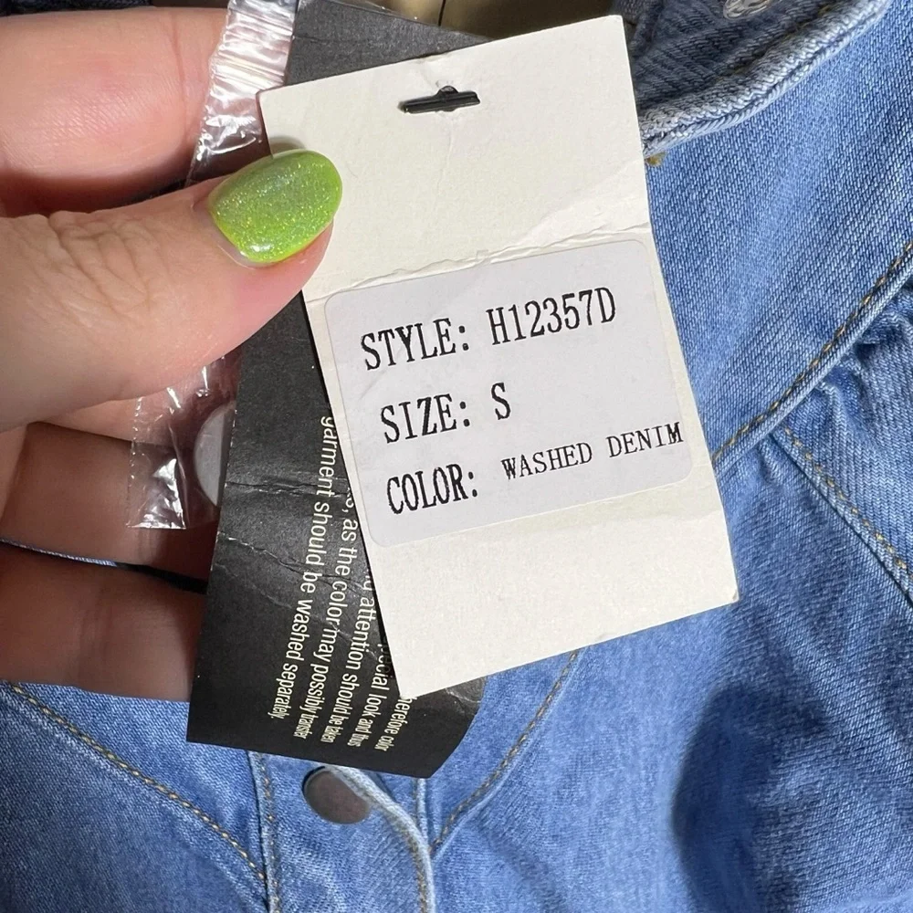 Idem Ditto Long Sleeve Denim Dress Size Small, NWT - Picture 8 of 15